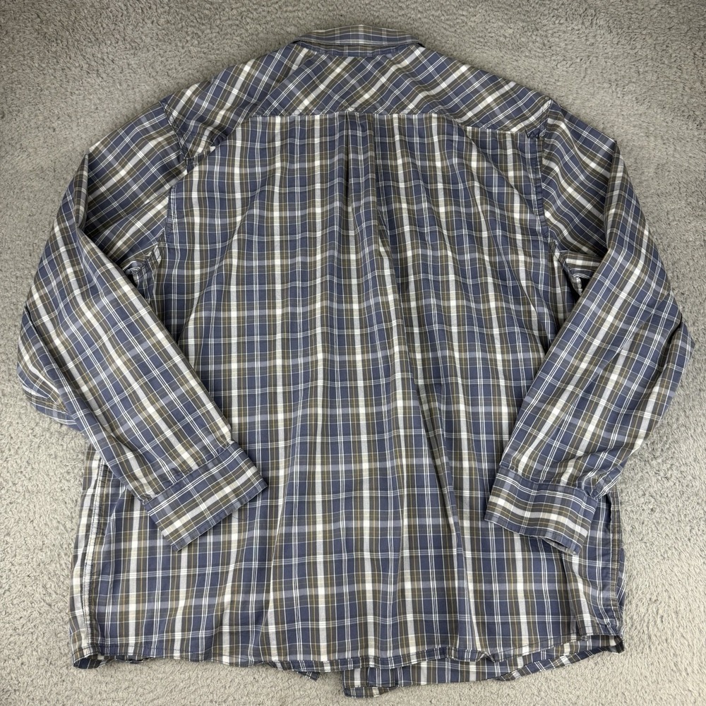 5.11 tactical Mens XL Button Up Long Sleeve Shirt Blue Plaid Pockets Workwear - Picture 9 of 10